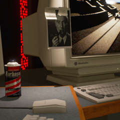 Nedry's desk