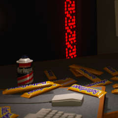 Nedry's desk